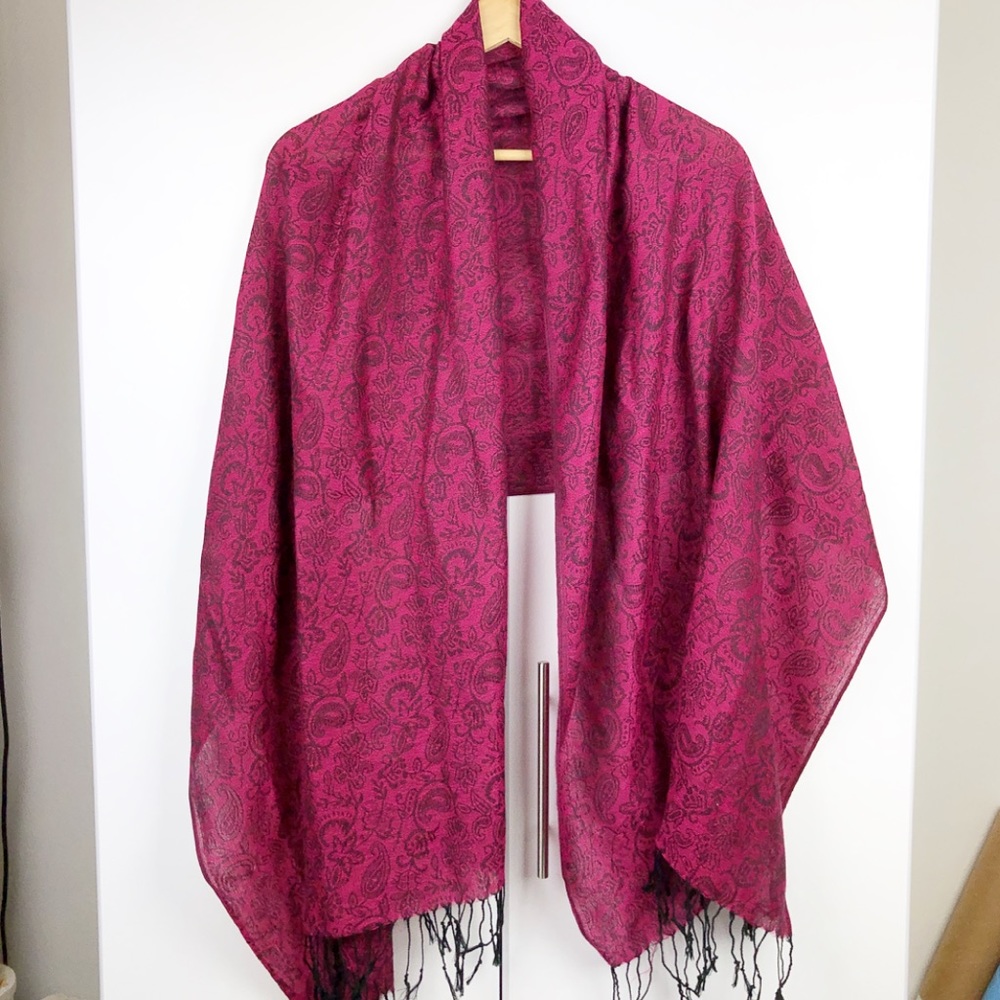 Magenta Paisley Wrap